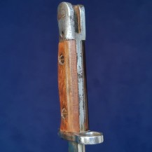 British Lee Enfield 1907 Pattern Bayonet, Chromed with Unusual Reverse Seam Scabbard 7